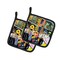 Edge Collections - 7.5" x 7.5" - Multicolor - French Quarter Frolic Heat Resistant Pot Holders - 1 Pair